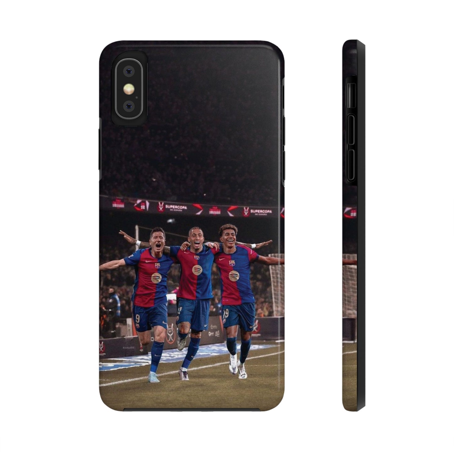 Lewandowski, Raphinha, Lamine Yamal Soccer Team Tough Phone Case - Durable Protection for Fans!