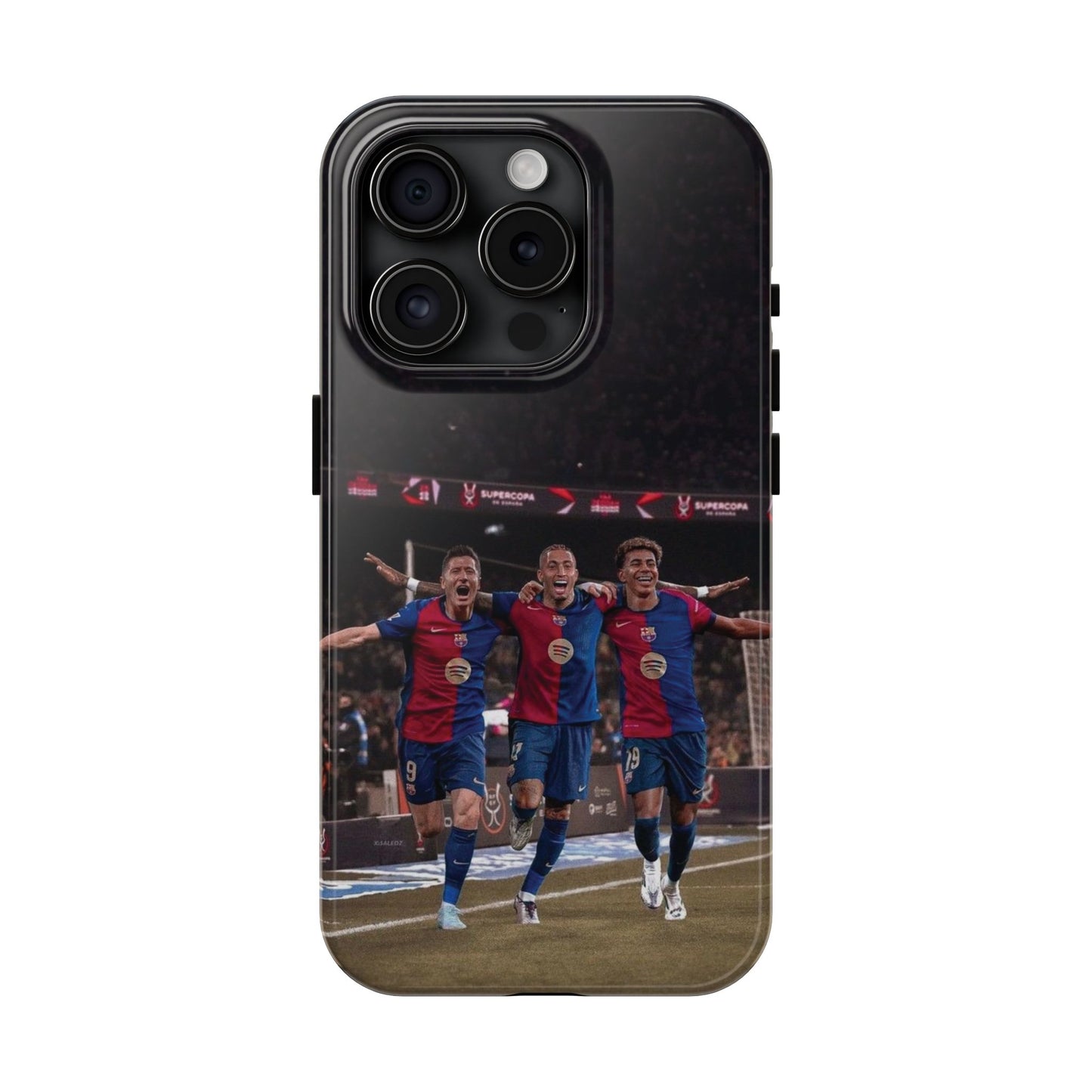 Lewandowski, Raphinha, Lamine Yamal Soccer Team Tough Phone Case - Durable Protection for Fans!