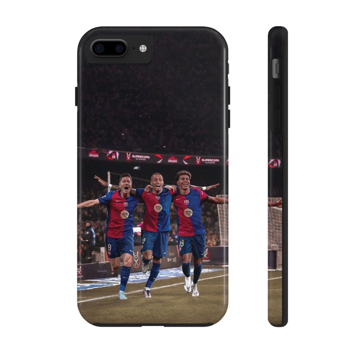 Lewandowski, Raphinha, Lamine Yamal Soccer Team Tough Phone Case - Durable Protection for Fans!