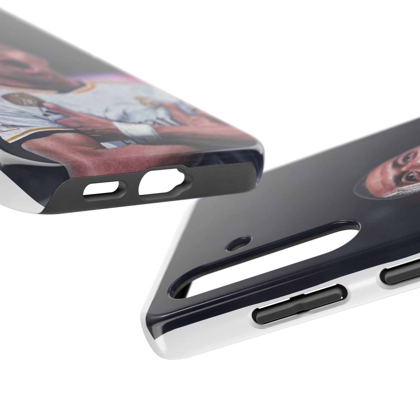 Kylian Mbappé Sporty Tough Phone Case with Goal Celebration Design