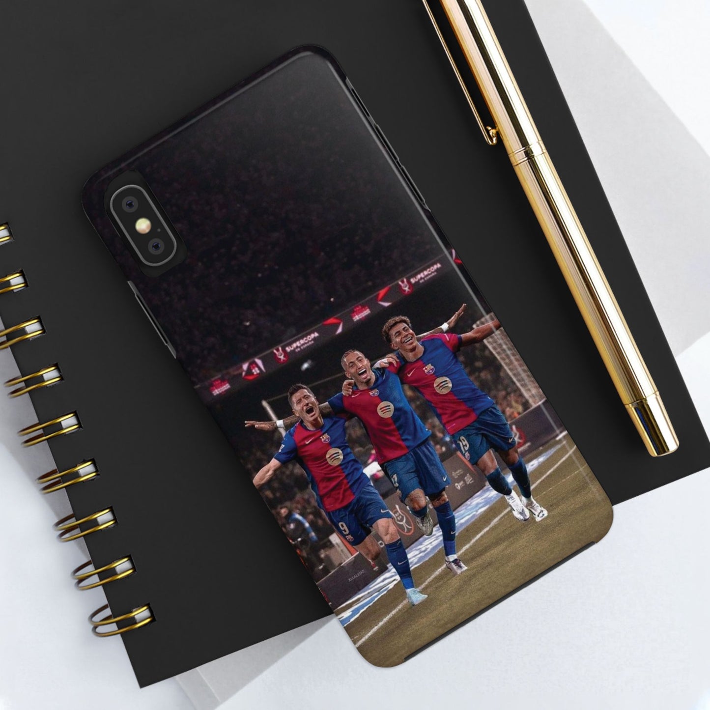 Lewandowski, Raphinha, Lamine Yamal Soccer Team Tough Phone Case - Durable Protection for Fans!