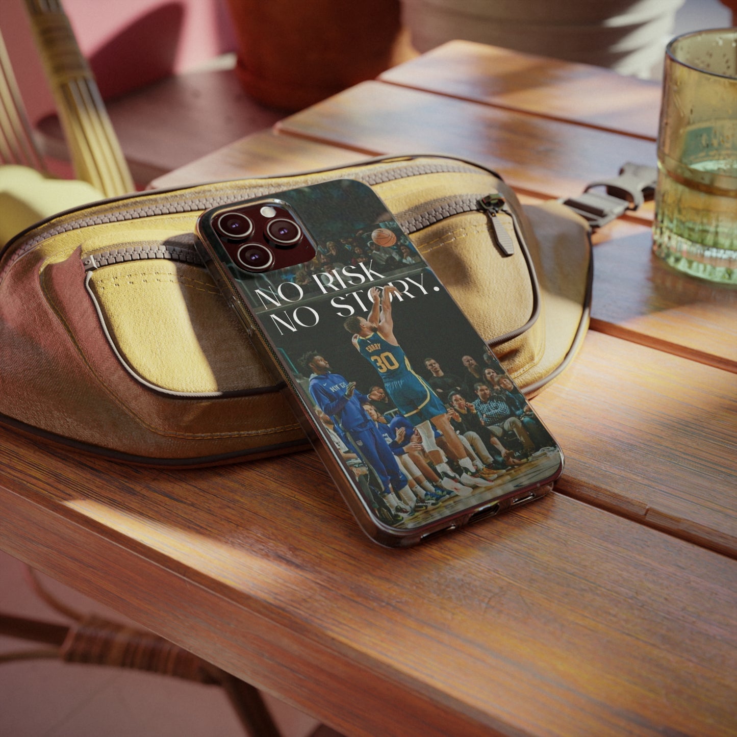 Steph Curry Motivational Soft Phone Case - No Risk, No Story for Sports Lovers