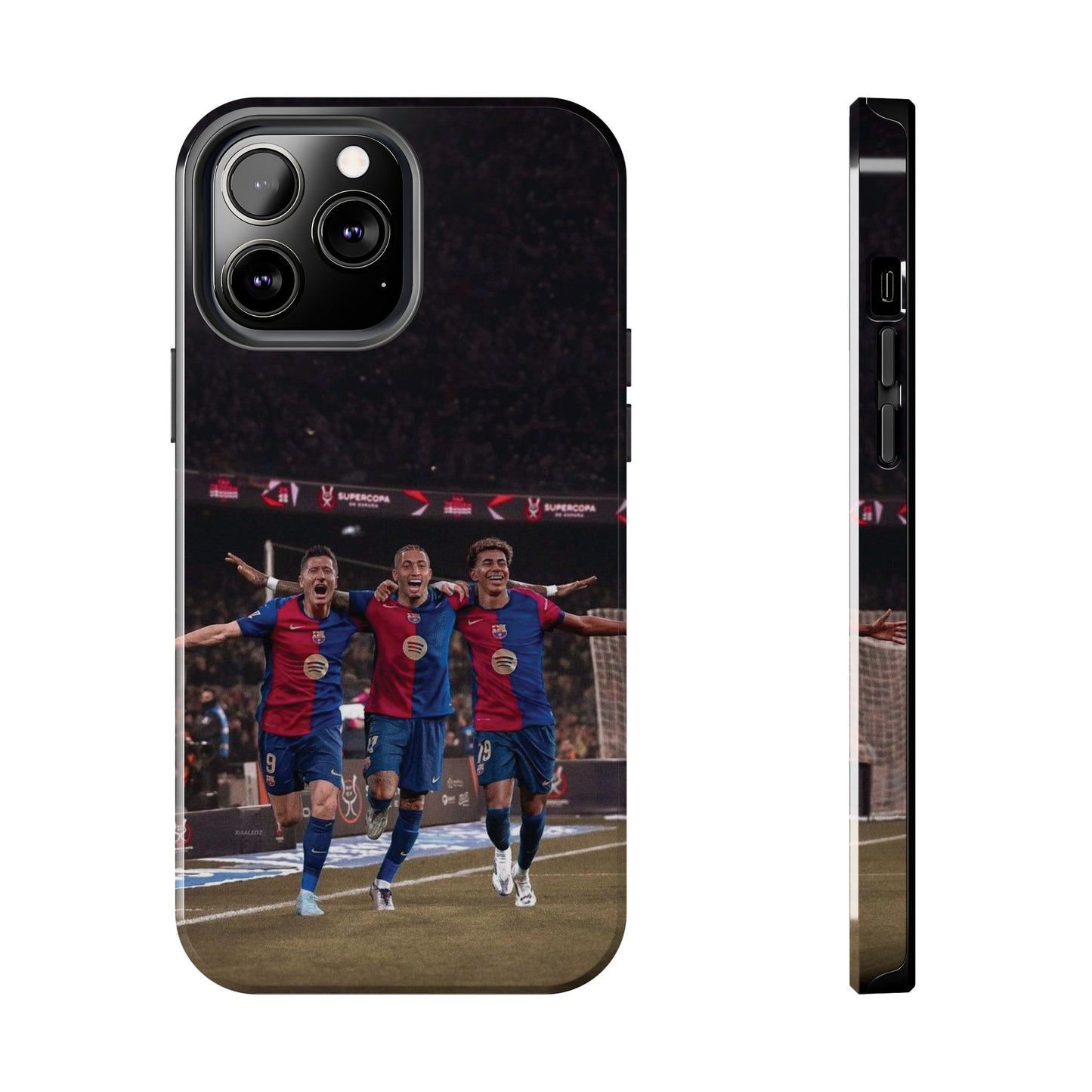Lewandowski, Raphinha, Lamine Yamal Soccer Team Tough Phone Case - Durable Protection for Fans!