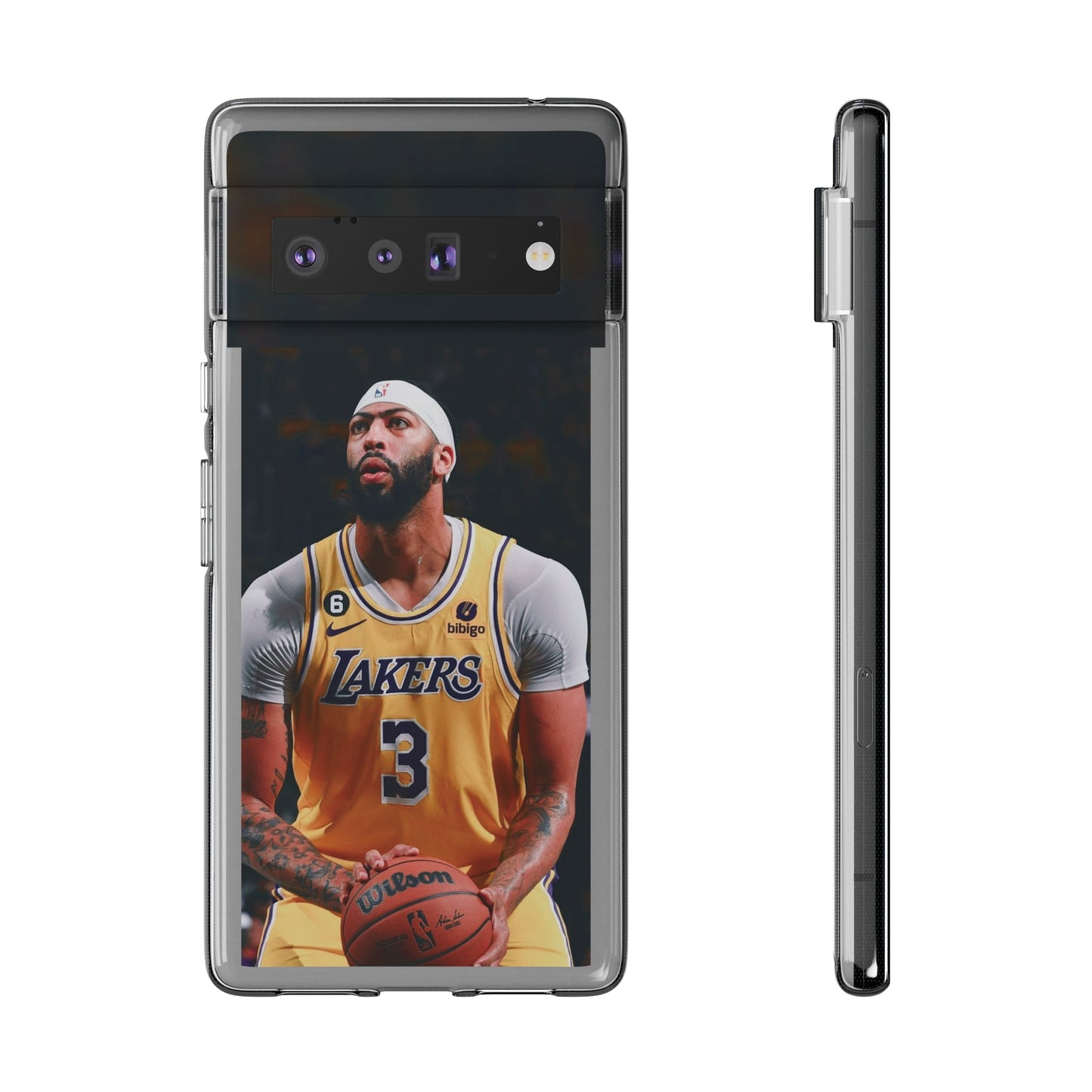 Anthony Davis Lakers Soft Phone Case - Perfect Gift for Basketball Fans