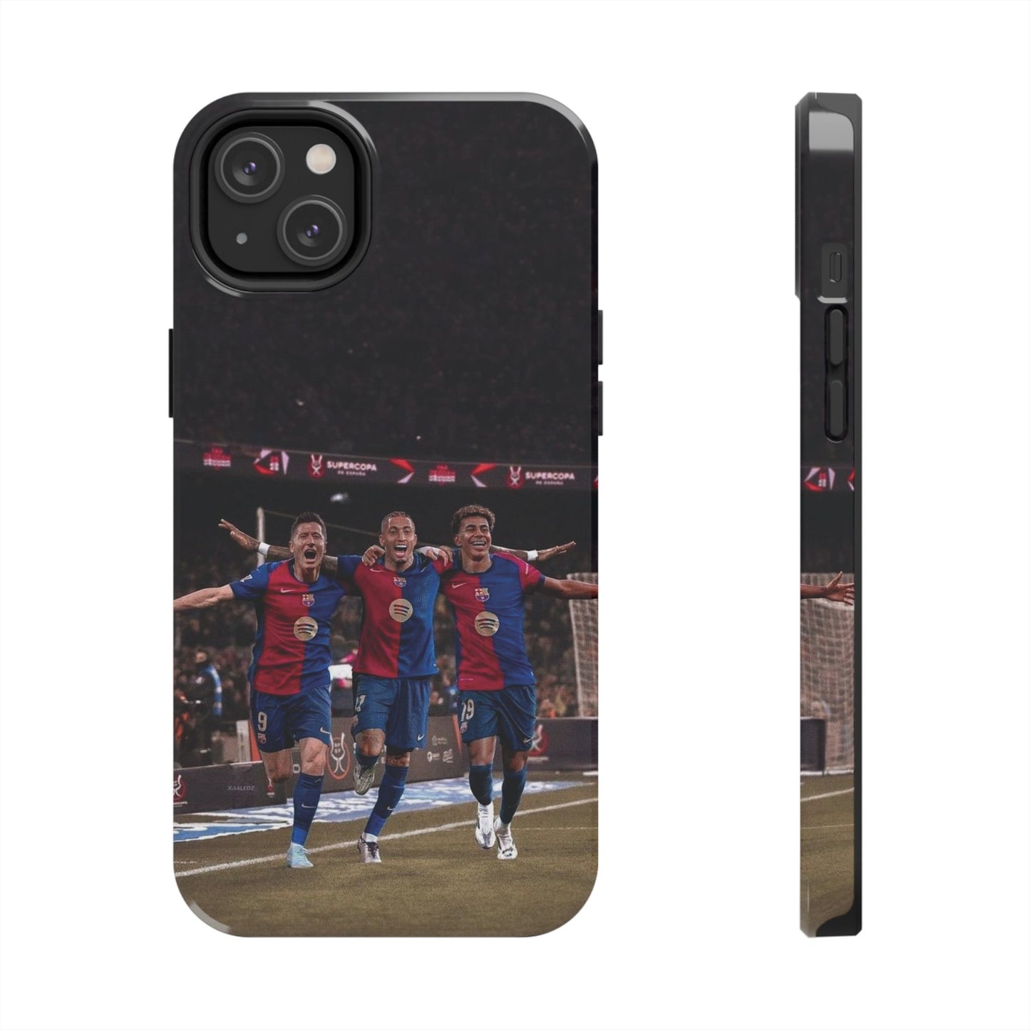 Lewandowski, Raphinha, Lamine Yamal Soccer Team Tough Phone Case - Durable Protection for Fans!