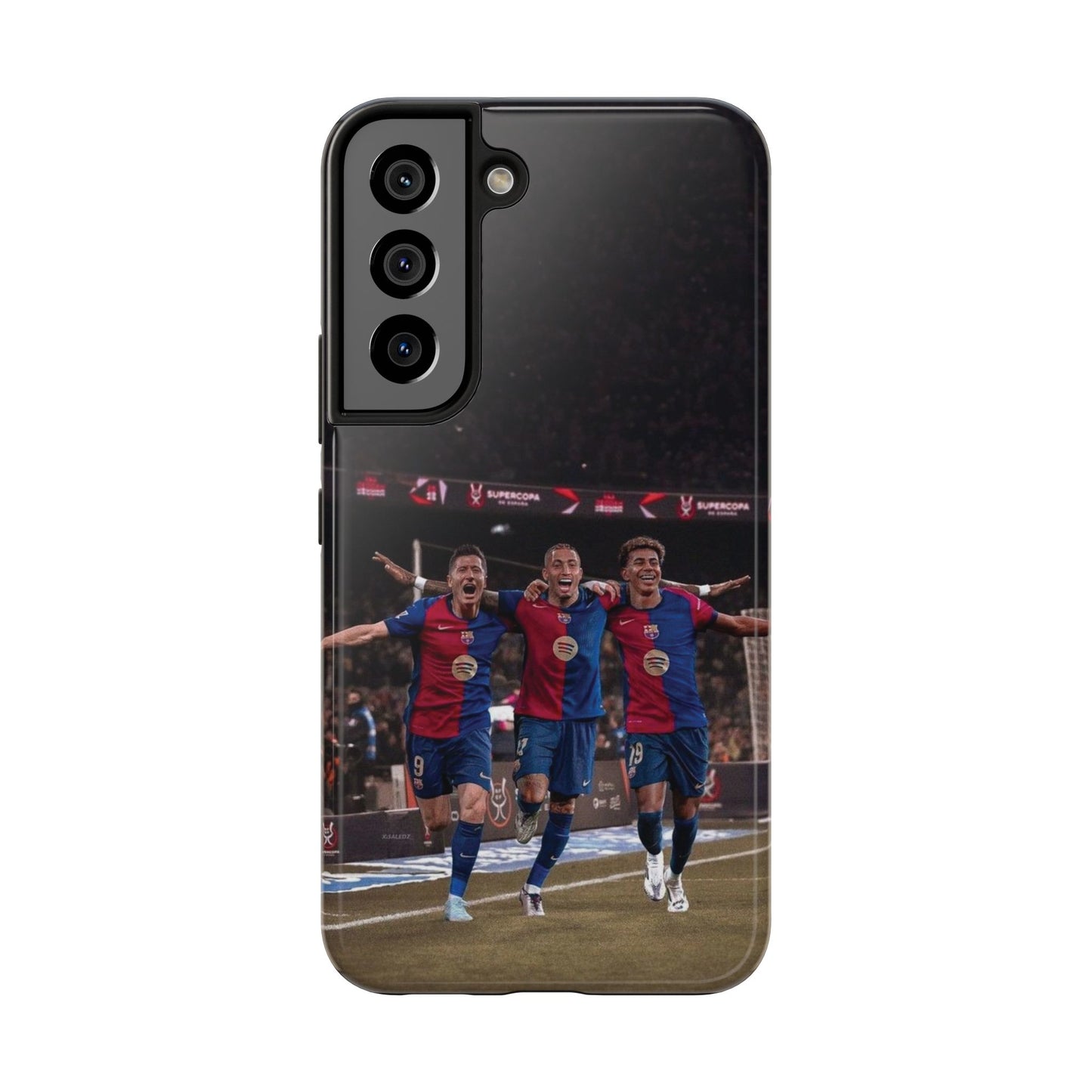Lewandowski, Raphinha, Lamine Yamal Soccer Team Tough Phone Case - Durable Protection for Fans!