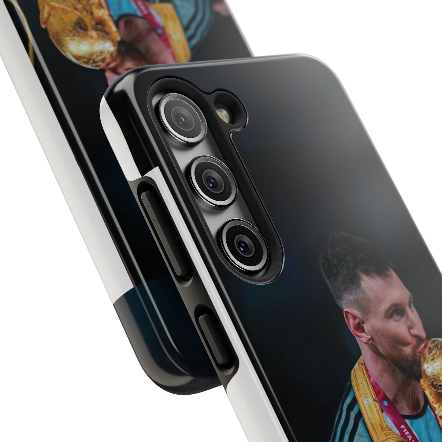 Messi World Cup Champion Tough Phone Case - Messi Trophy Design