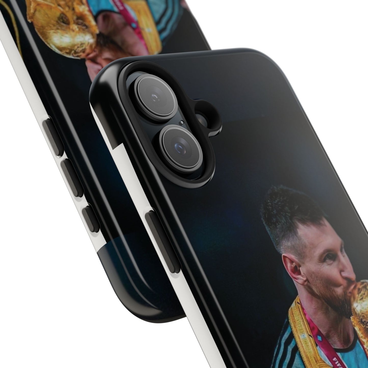 Messi World Cup Champion Tough Phone Case - Messi Trophy Design