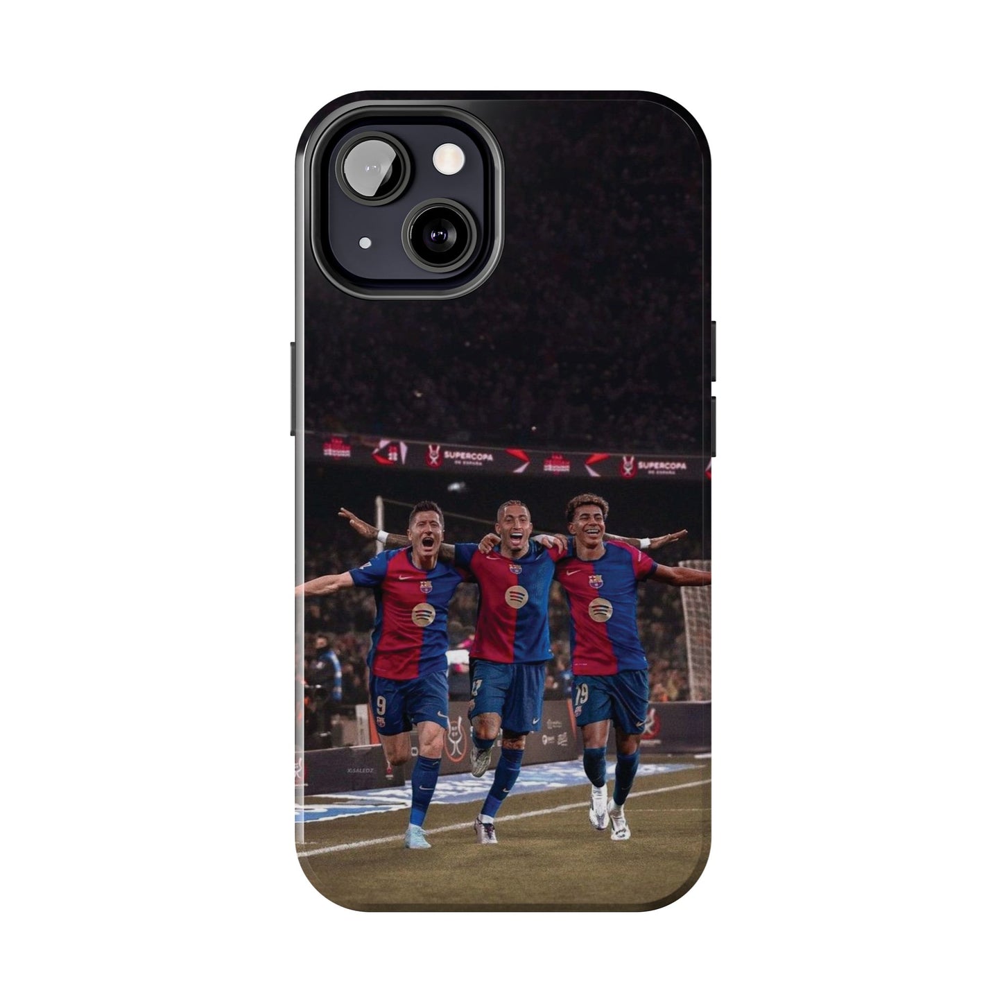 Lewandowski, Raphinha, Lamine Yamal Soccer Team Tough Phone Case - Durable Protection for Fans!