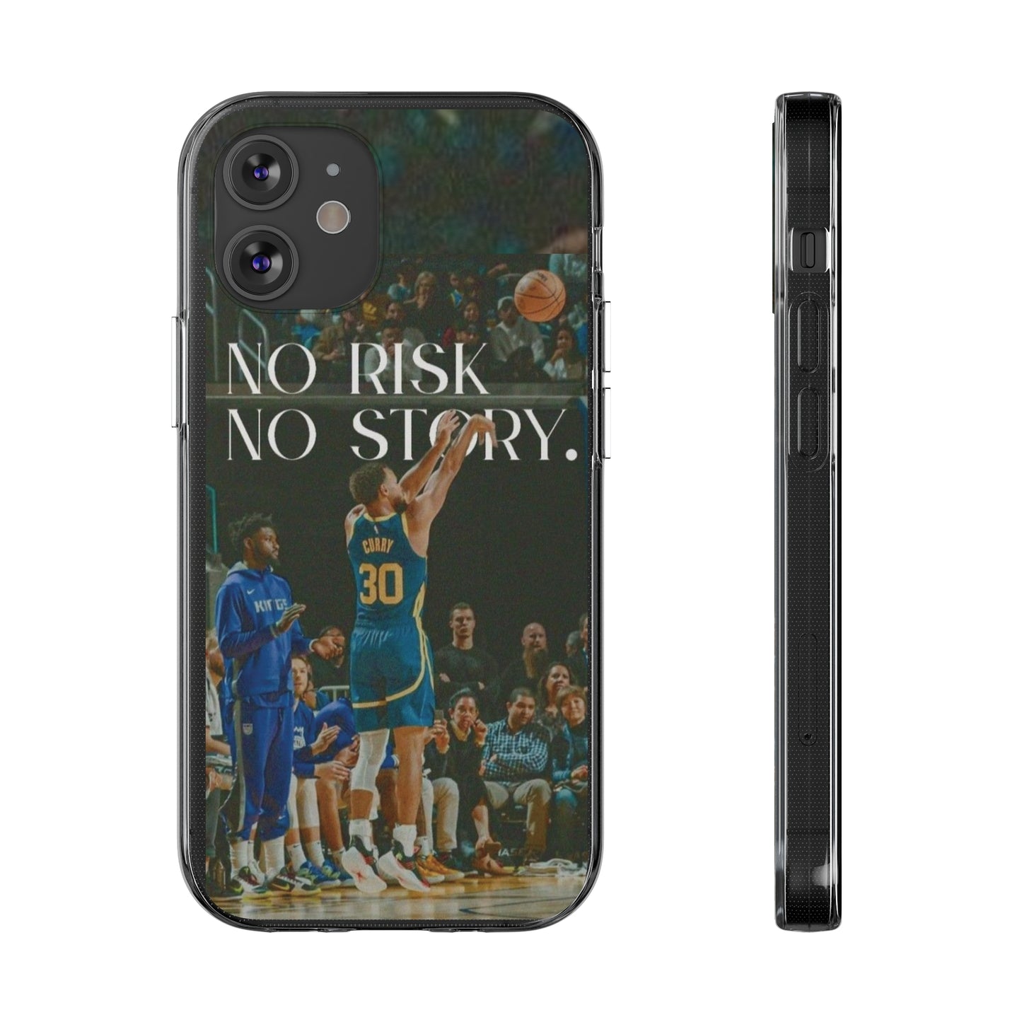 Steph Curry Motivational Soft Phone Case - No Risk, No Story for Sports Lovers