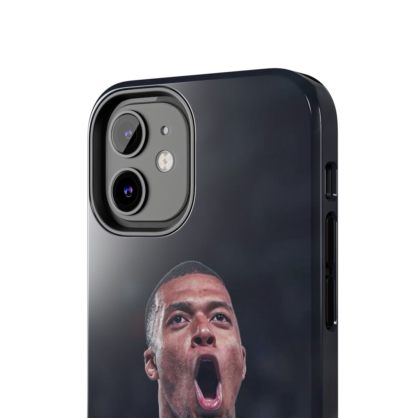 Kylian Mbappé Sporty Tough Phone Case with Goal Celebration Design