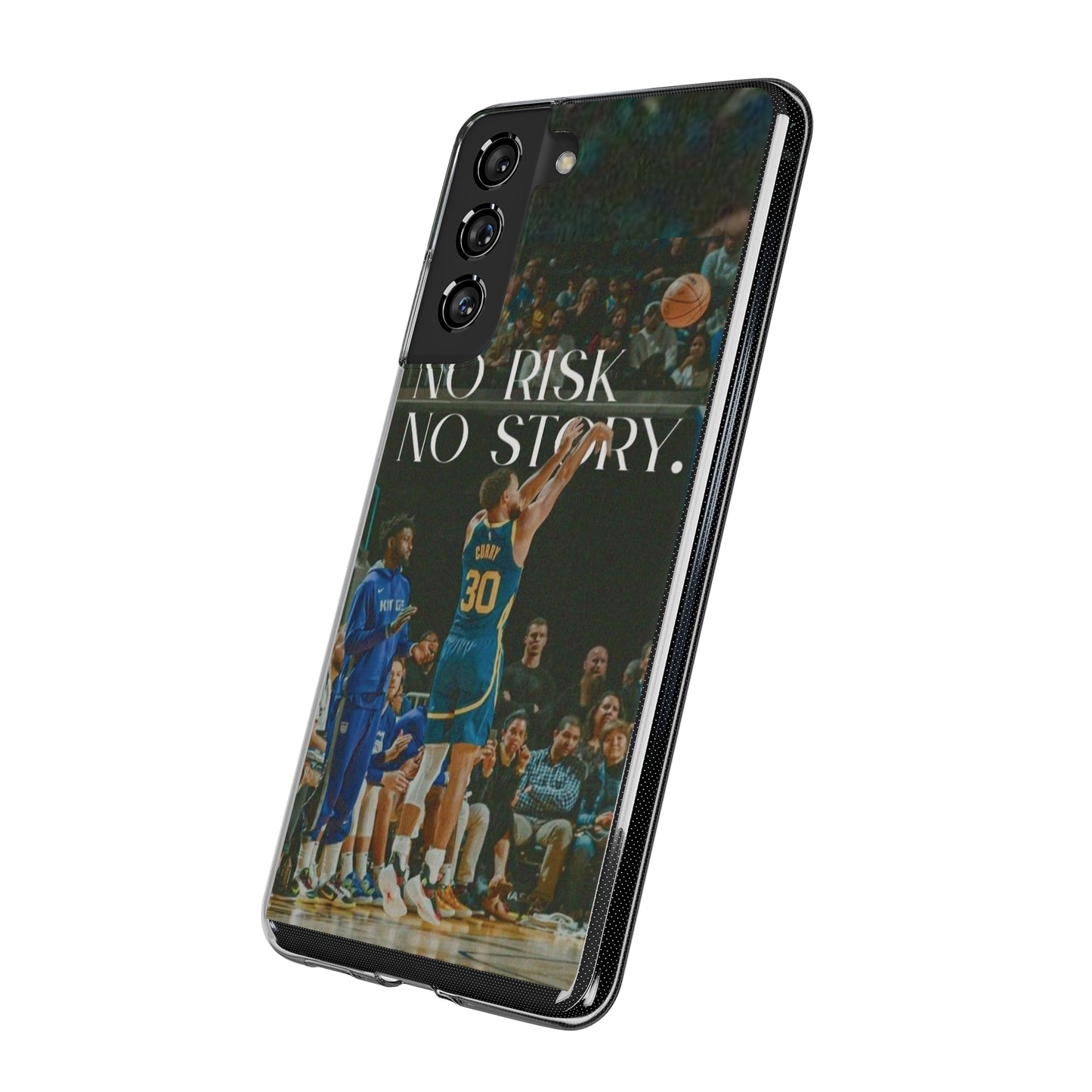 Steph Curry Motivational Soft Phone Case - No Risk, No Story for Sports Lovers