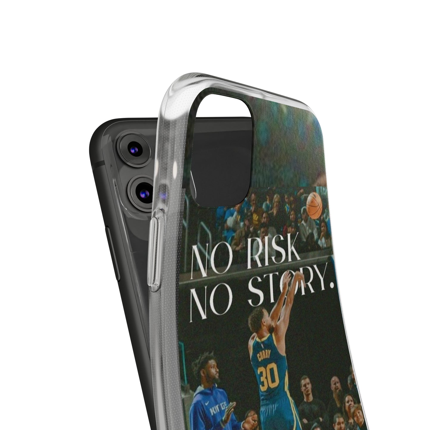 Steph Curry Motivational Soft Phone Case - No Risk, No Story for Sports Lovers