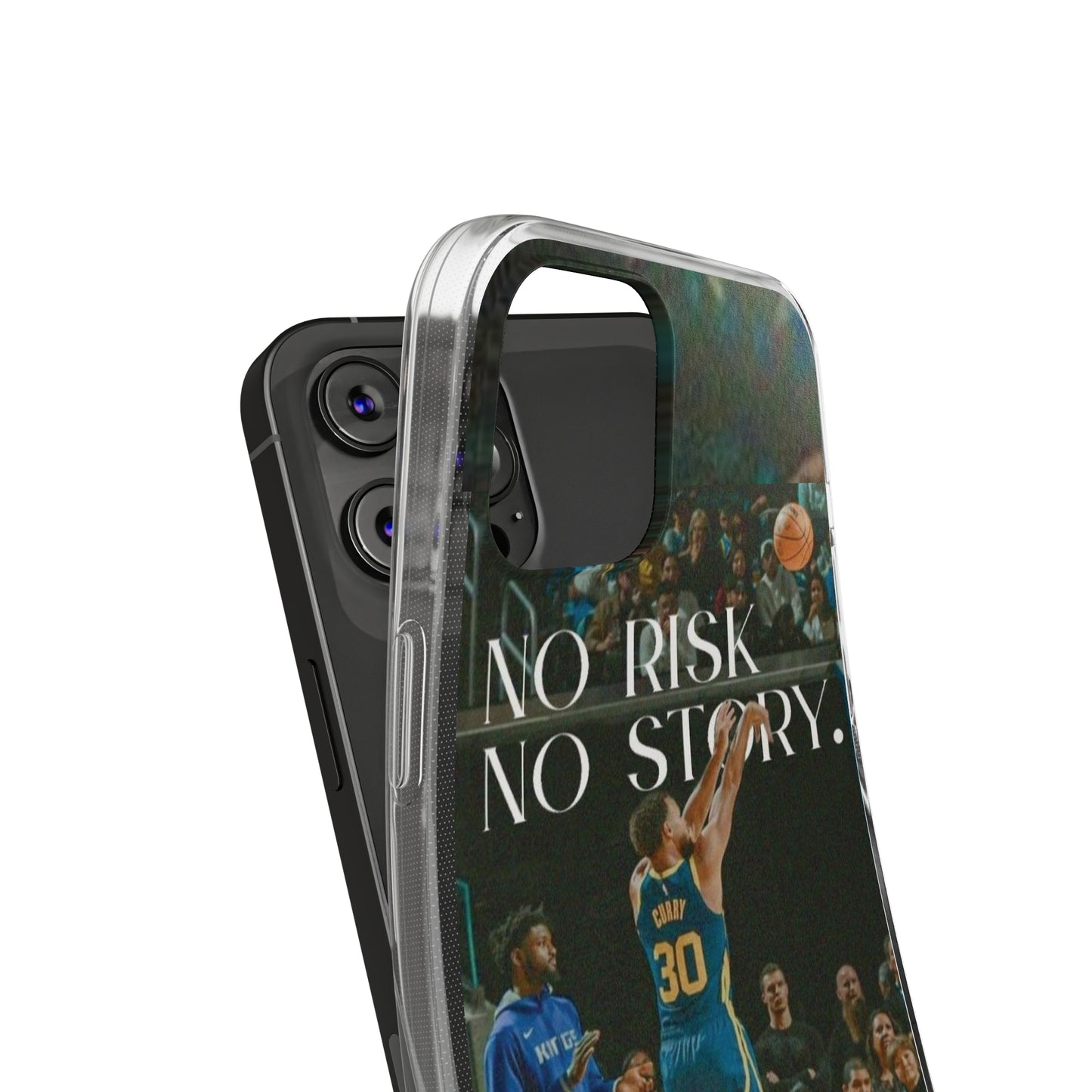 Steph Curry Motivational Soft Phone Case - No Risk, No Story for Sports Lovers