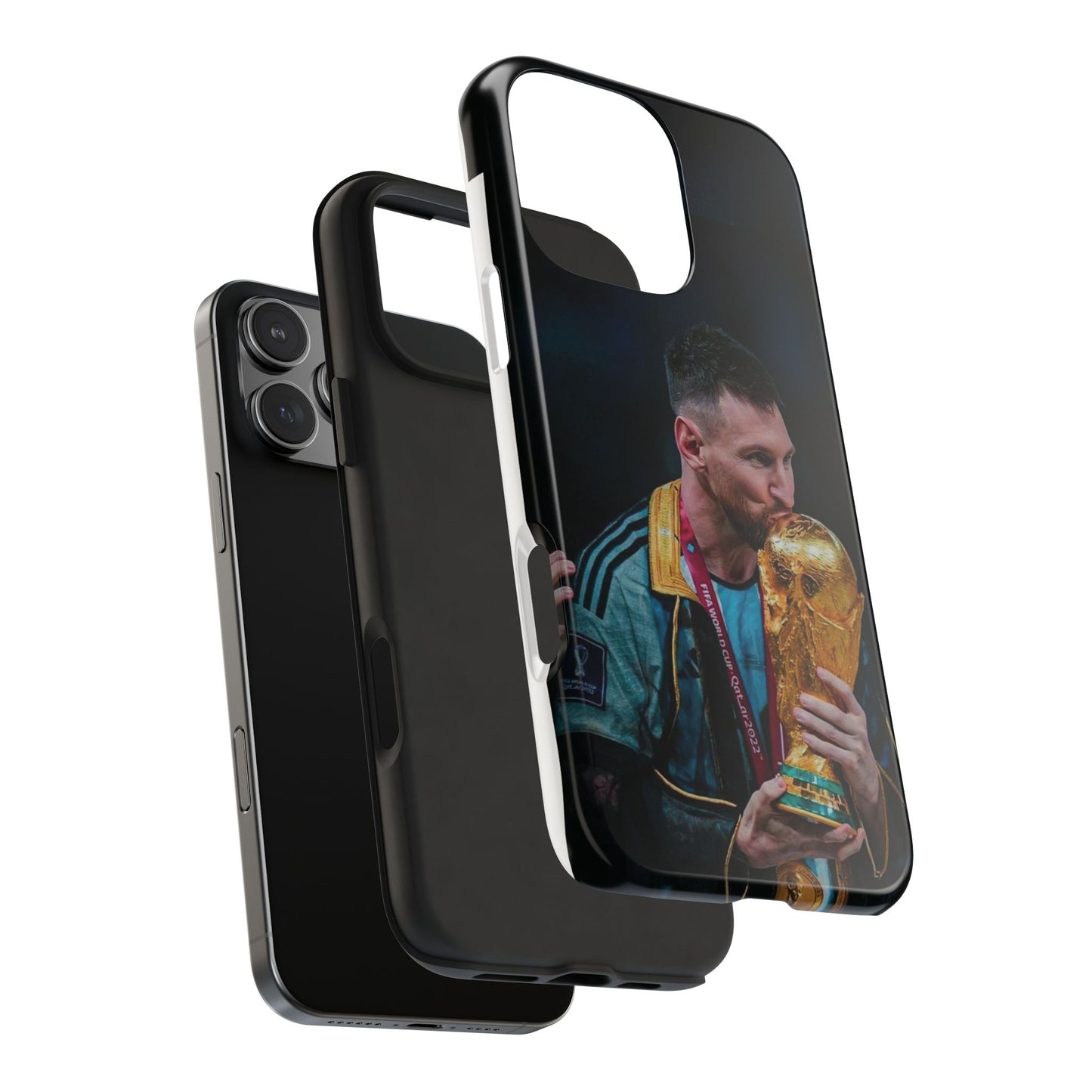 Messi World Cup Champion Tough Phone Case - Messi Trophy Design