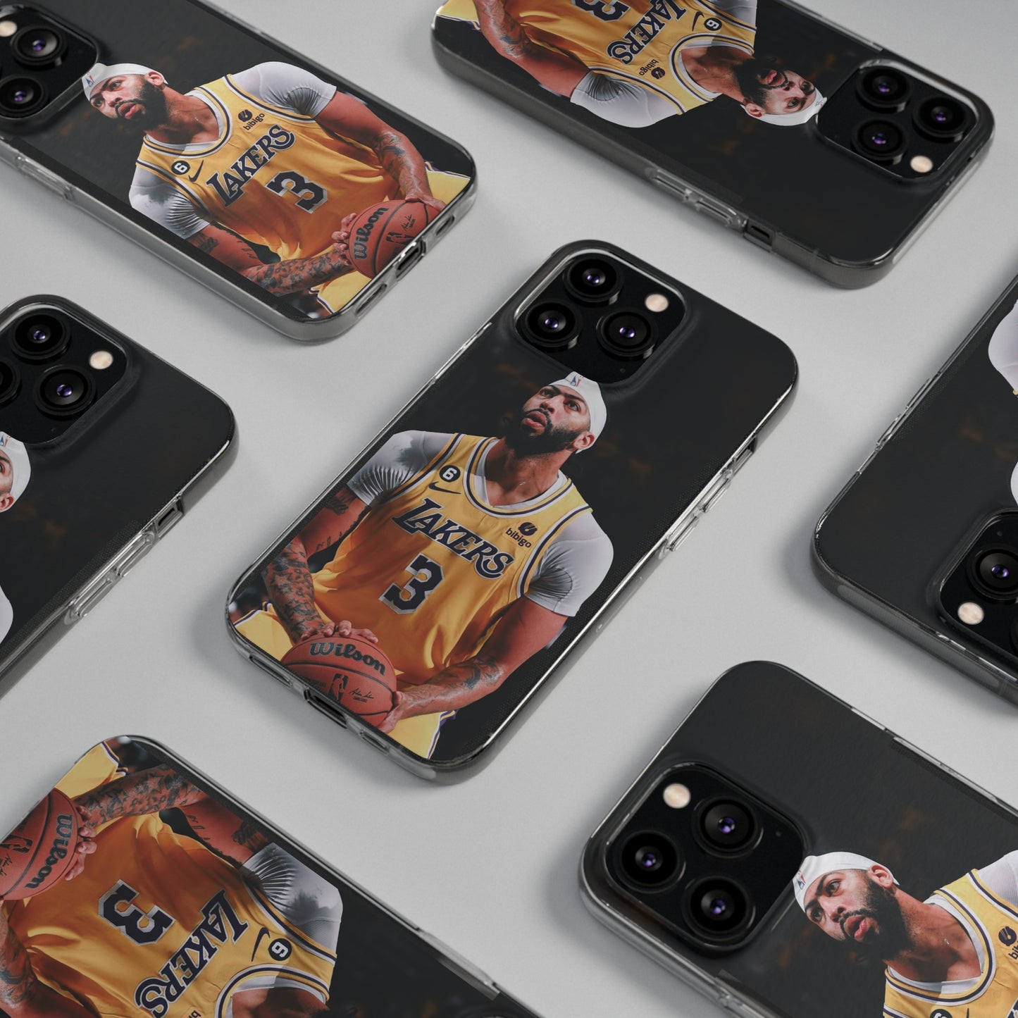 Anthony Davis Lakers Soft Phone Case - Perfect Gift for Basketball Fans