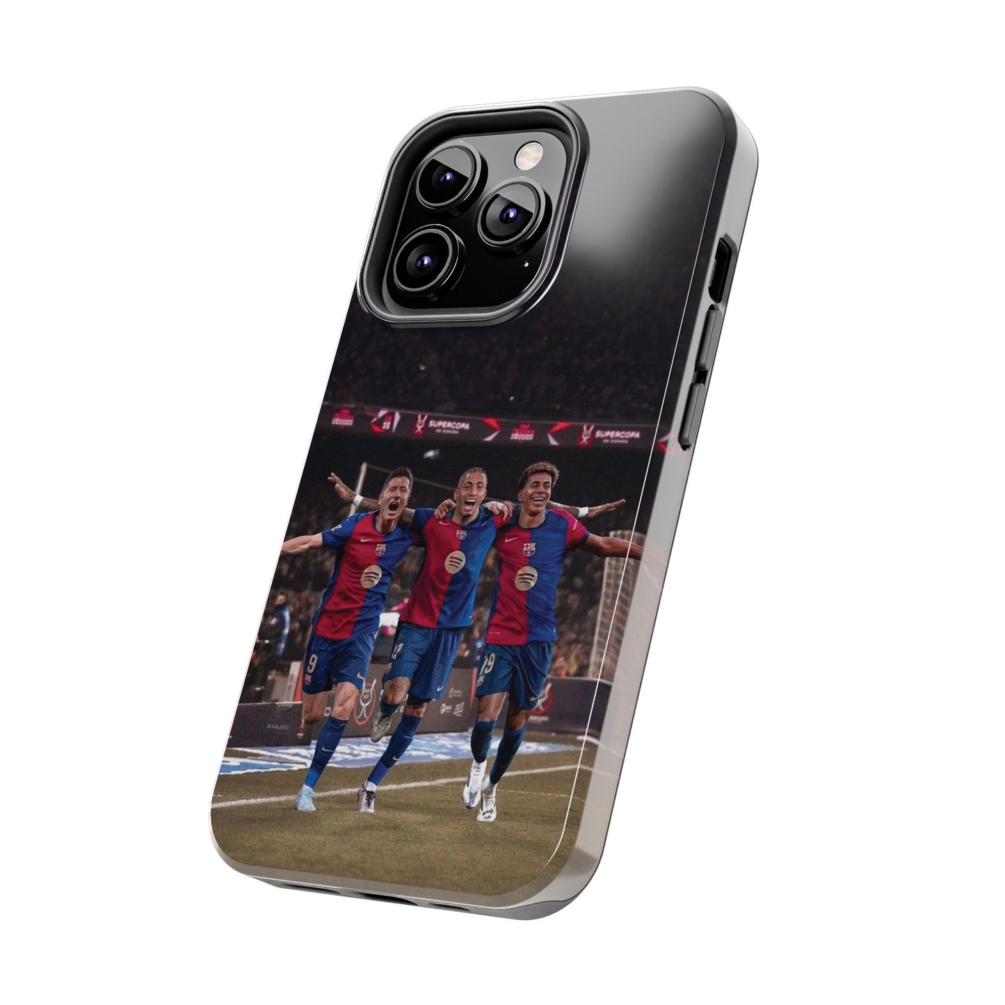 Lewandowski, Raphinha, Lamine Yamal Soccer Team Tough Phone Case - Durable Protection for Fans!