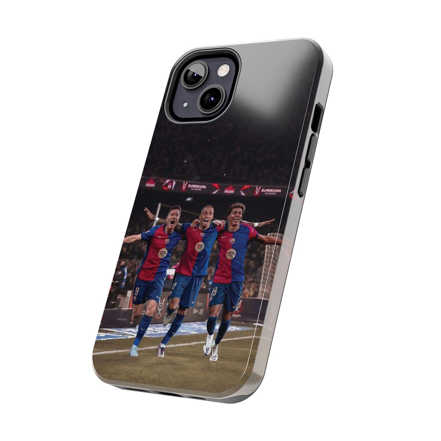 Lewandowski, Raphinha, Lamine Yamal Soccer Team Tough Phone Case - Durable Protection for Fans!