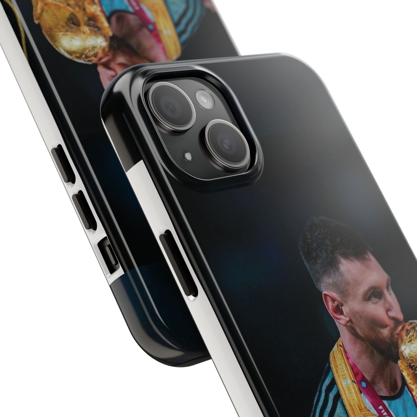 Messi World Cup Champion Tough Phone Case - Messi Trophy Design