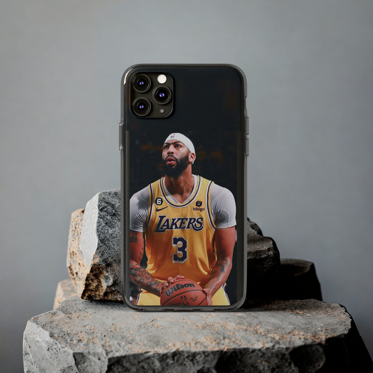 Anthony Davis Lakers Soft Phone Case - Perfect Gift for Basketball Fans
