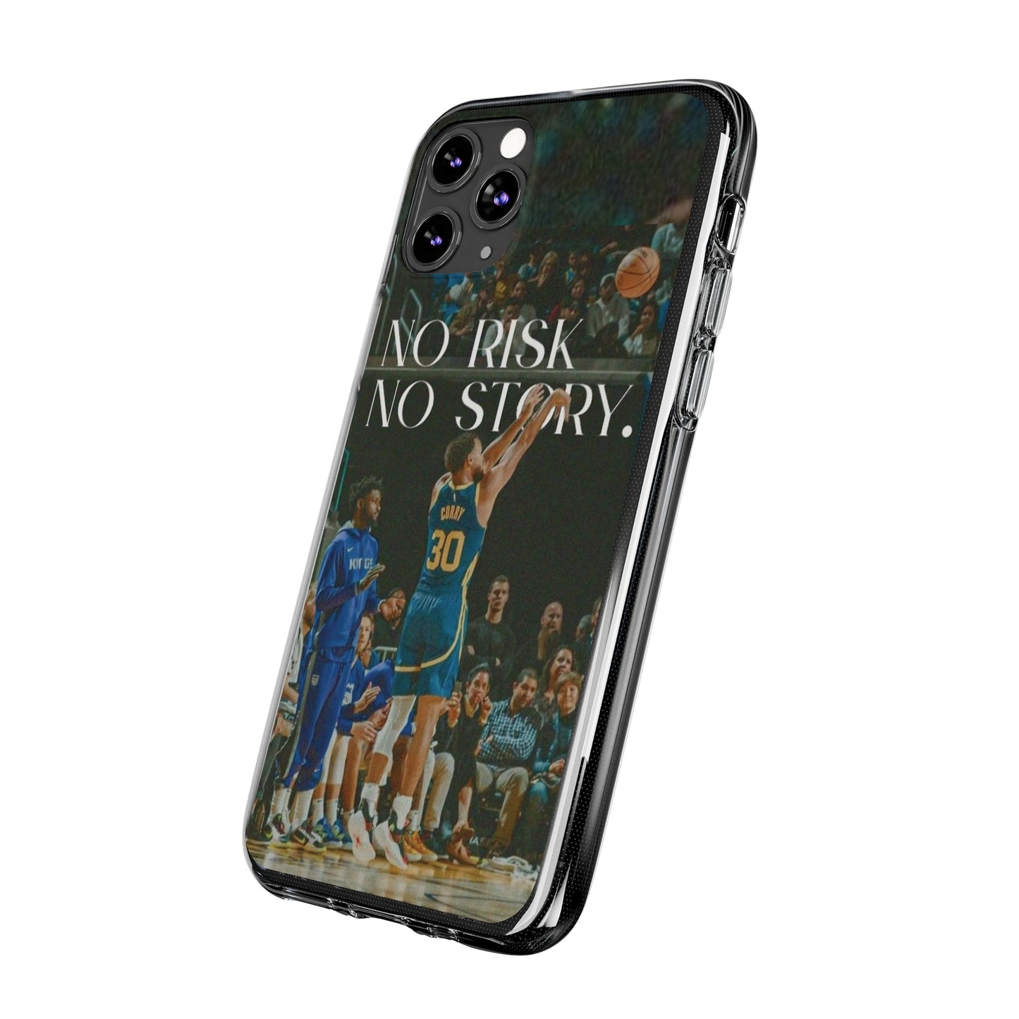 Steph Curry Motivational Soft Phone Case - No Risk, No Story for Sports Lovers
