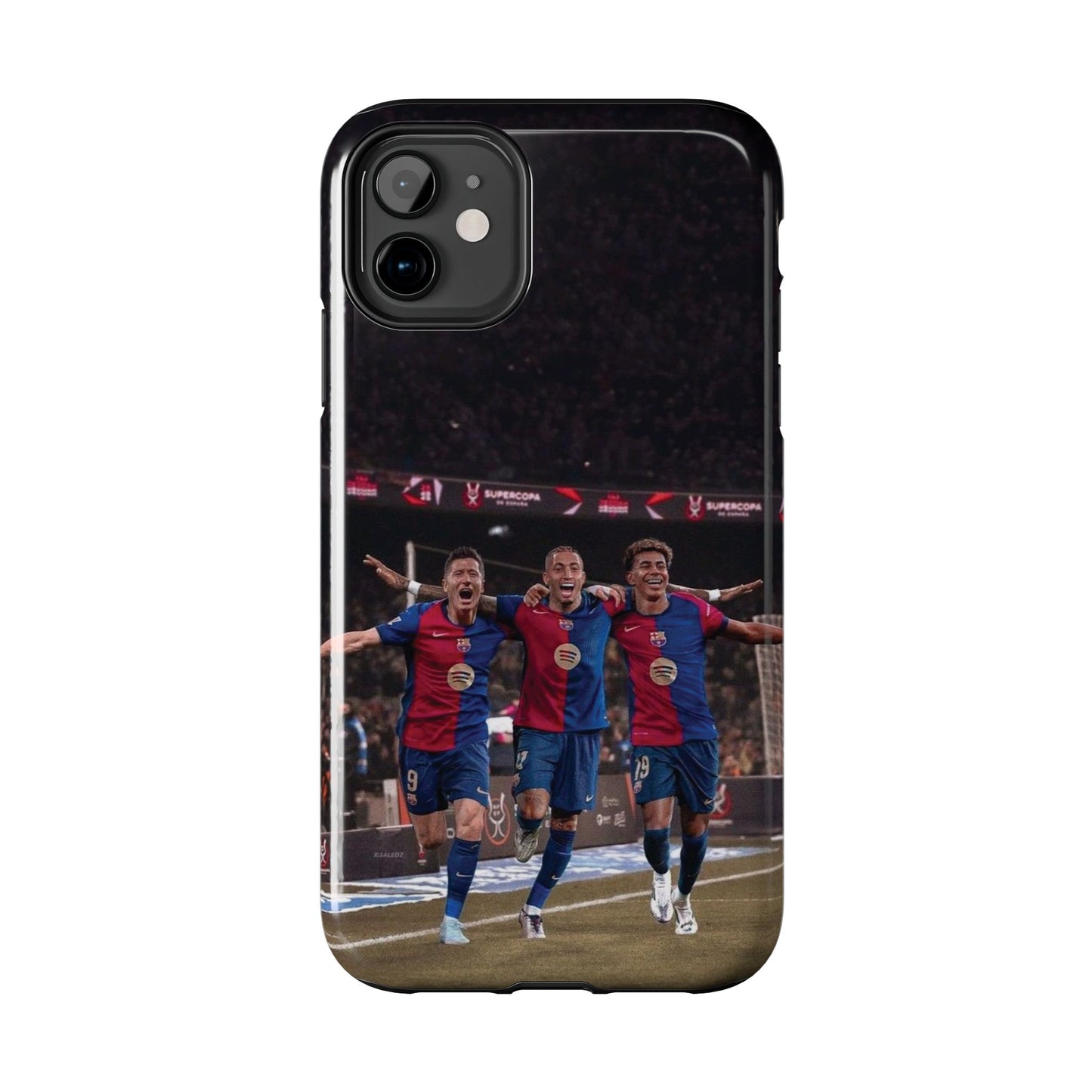 Lewandowski, Raphinha, Lamine Yamal Soccer Team Tough Phone Case - Durable Protection for Fans!