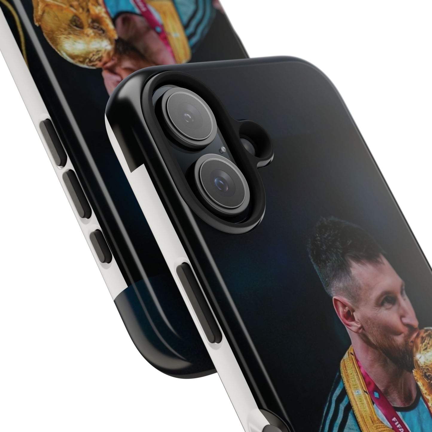Messi World Cup Champion Tough Phone Case - Messi Trophy Design