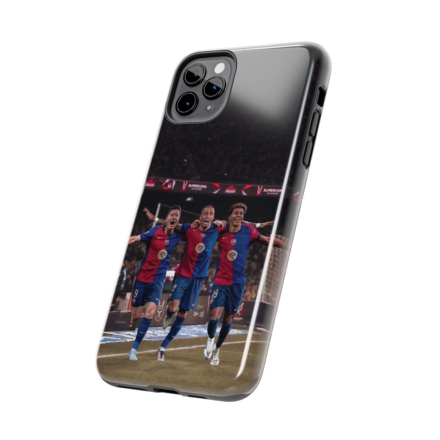 Lewandowski, Raphinha, Lamine Yamal Soccer Team Tough Phone Case - Durable Protection for Fans!
