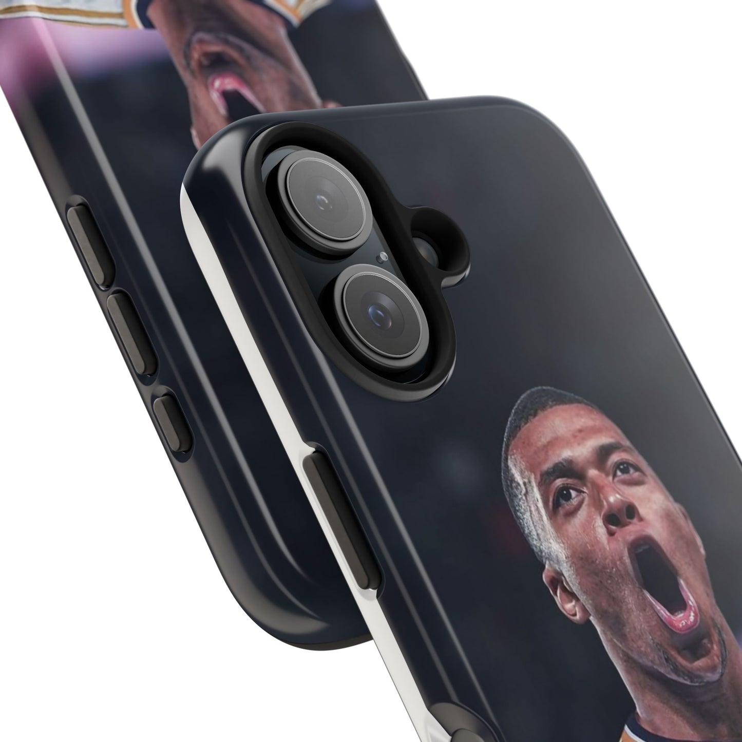 Kylian Mbappé Sporty Tough Phone Case with Goal Celebration Design