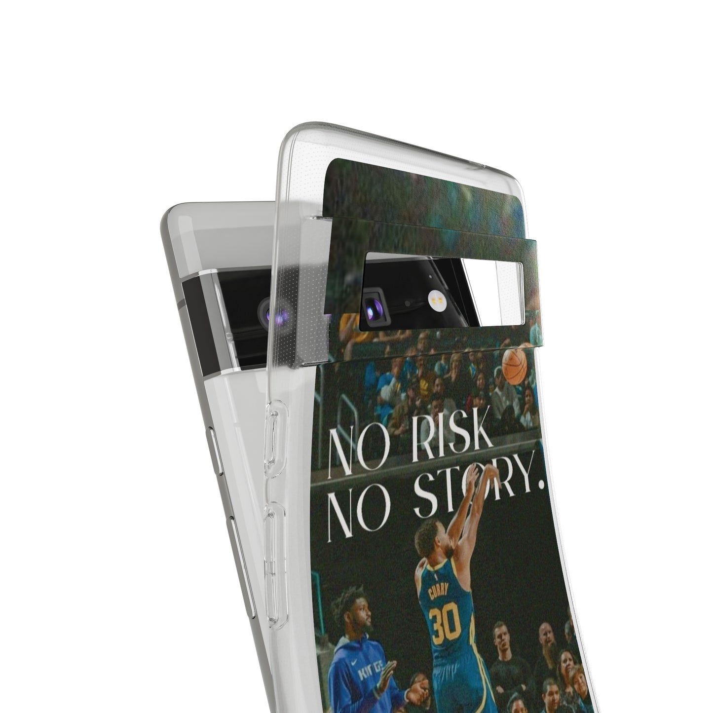 Steph Curry Motivational Soft Phone Case - No Risk, No Story for Sports Lovers