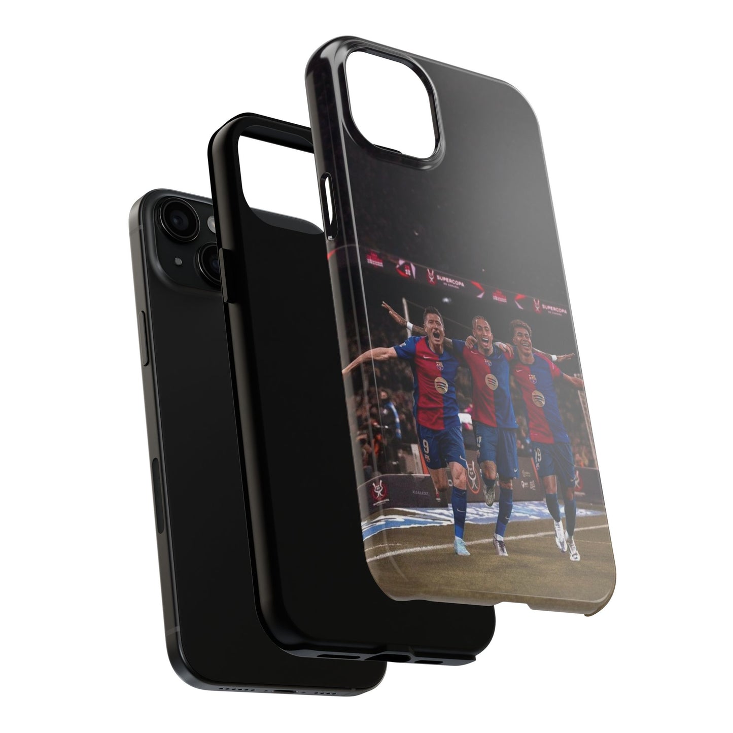 Lewandowski, Raphinha, Lamine Yamal Soccer Team Tough Phone Case - Durable Protection for Fans!