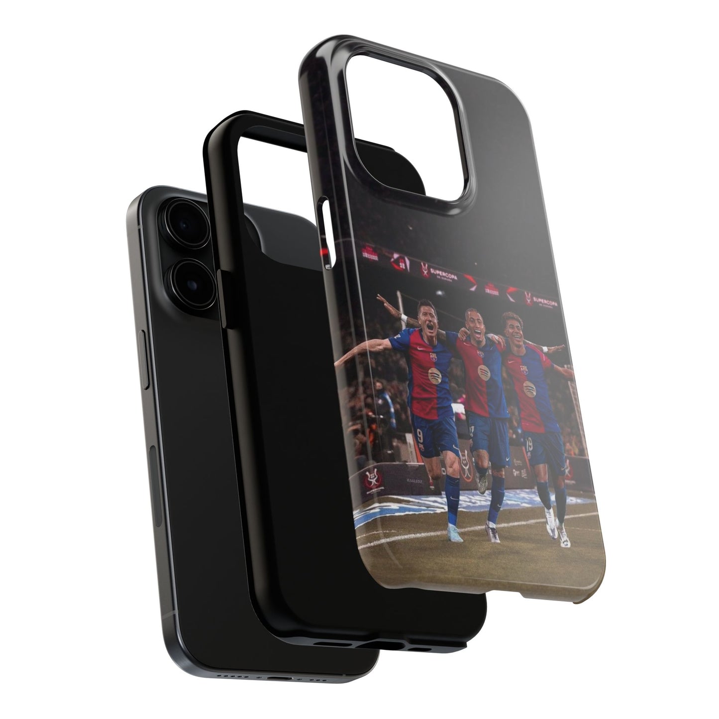 Lewandowski, Raphinha, Lamine Yamal Soccer Team Tough Phone Case - Durable Protection for Fans!