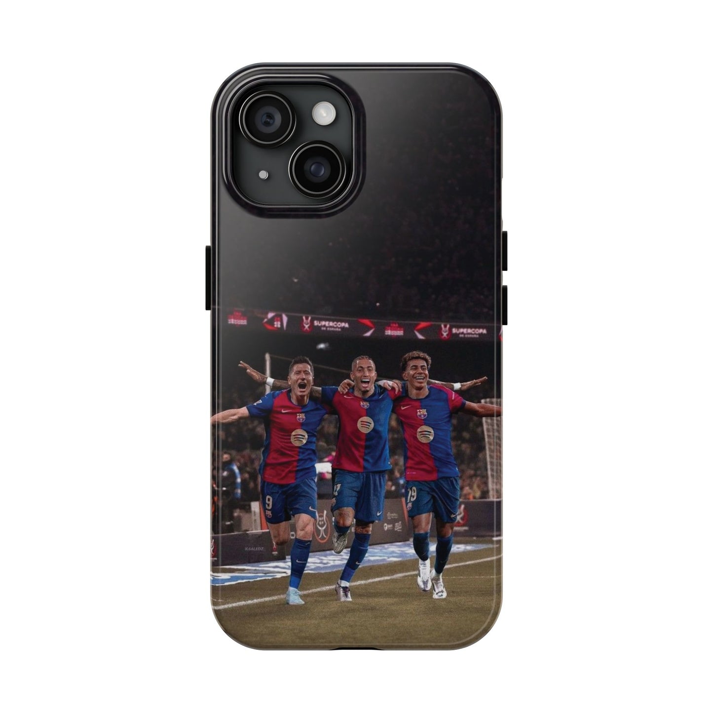Lewandowski, Raphinha, Lamine Yamal Soccer Team Tough Phone Case - Durable Protection for Fans!