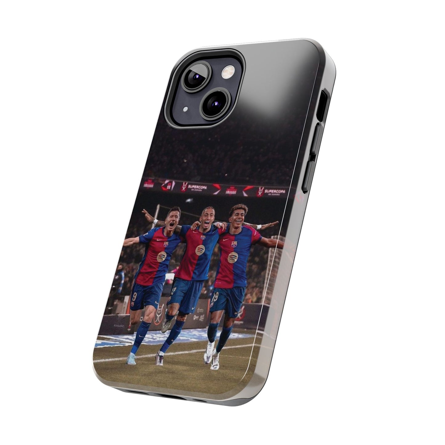 Lewandowski, Raphinha, Lamine Yamal Soccer Team Tough Phone Case - Durable Protection for Fans!