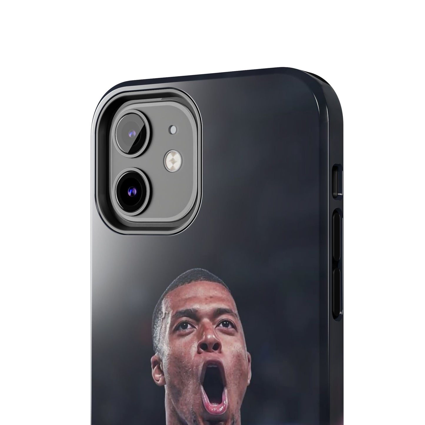 Kylian Mbappé Sporty Tough Phone Case with Goal Celebration Design