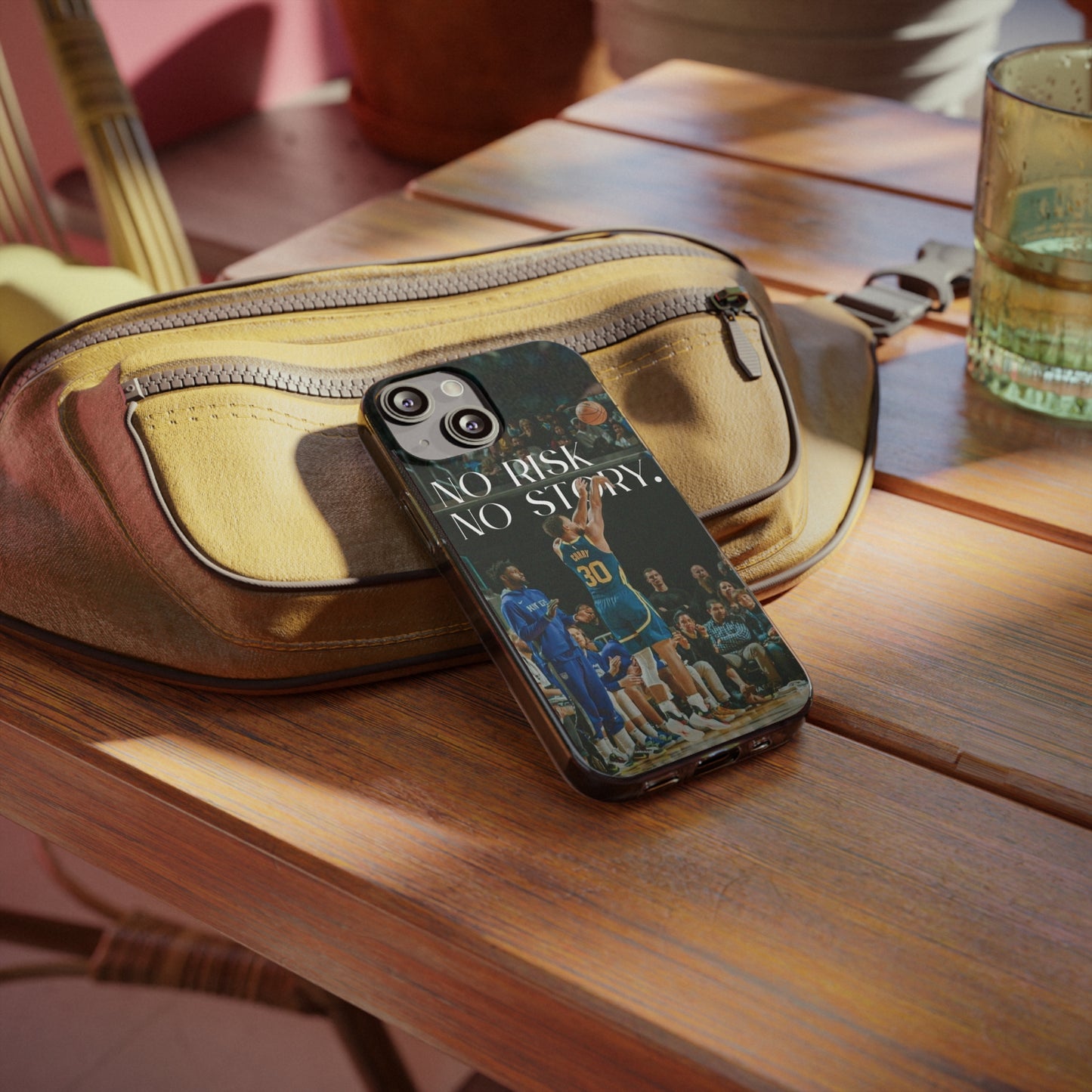 Steph Curry Motivational Soft Phone Case - No Risk, No Story for Sports Lovers