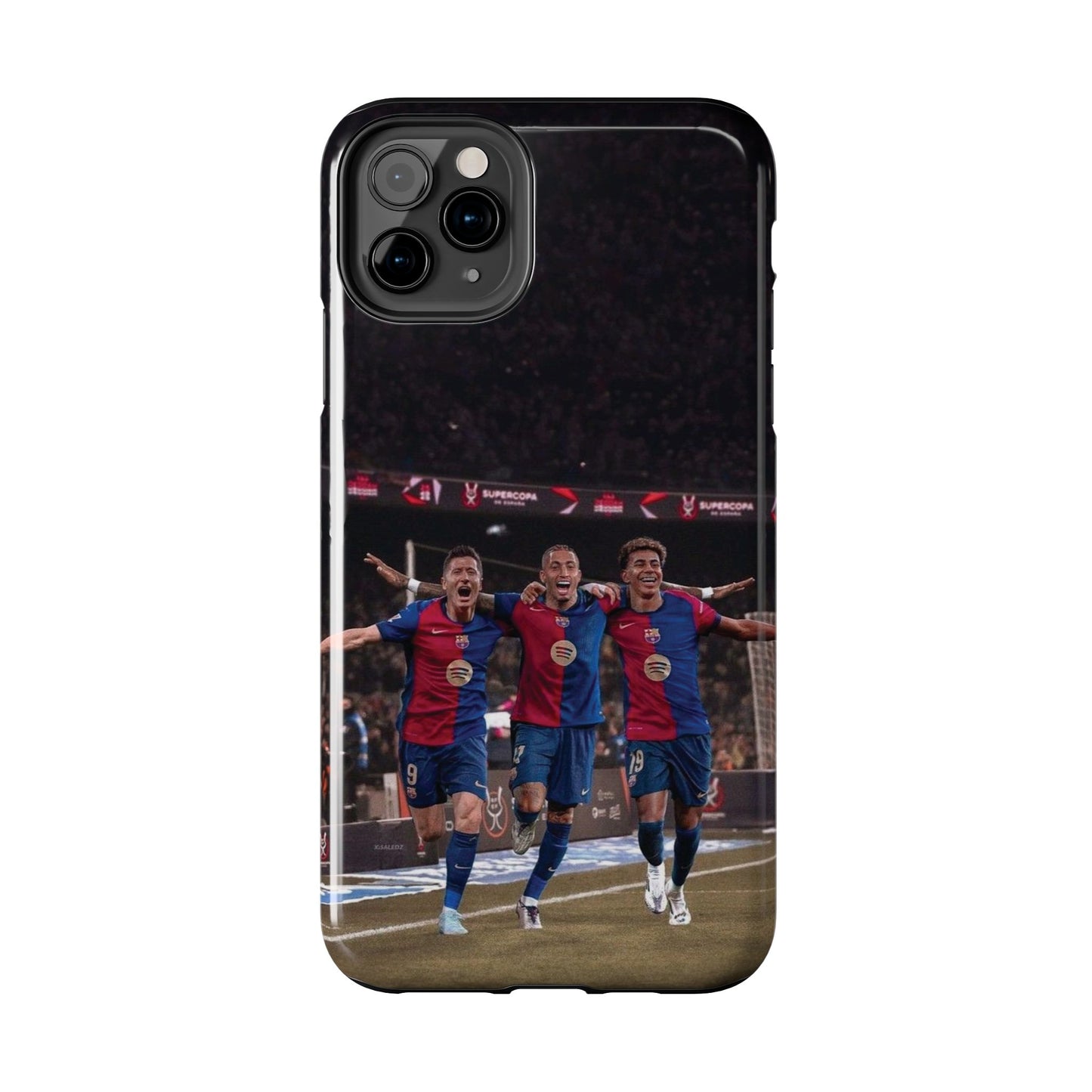 Lewandowski, Raphinha, Lamine Yamal Soccer Team Tough Phone Case - Durable Protection for Fans!