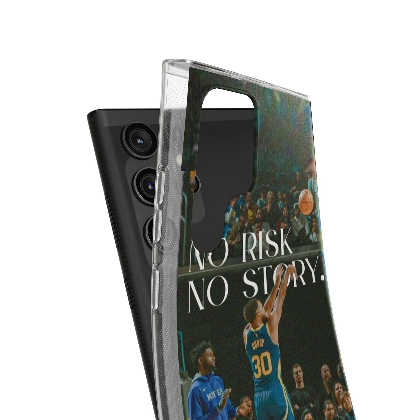 Steph Curry Motivational Soft Phone Case - No Risk, No Story for Sports Lovers