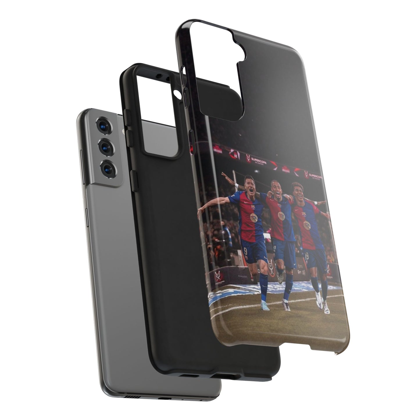 Lewandowski, Raphinha, Lamine Yamal Soccer Team Tough Phone Case - Durable Protection for Fans!