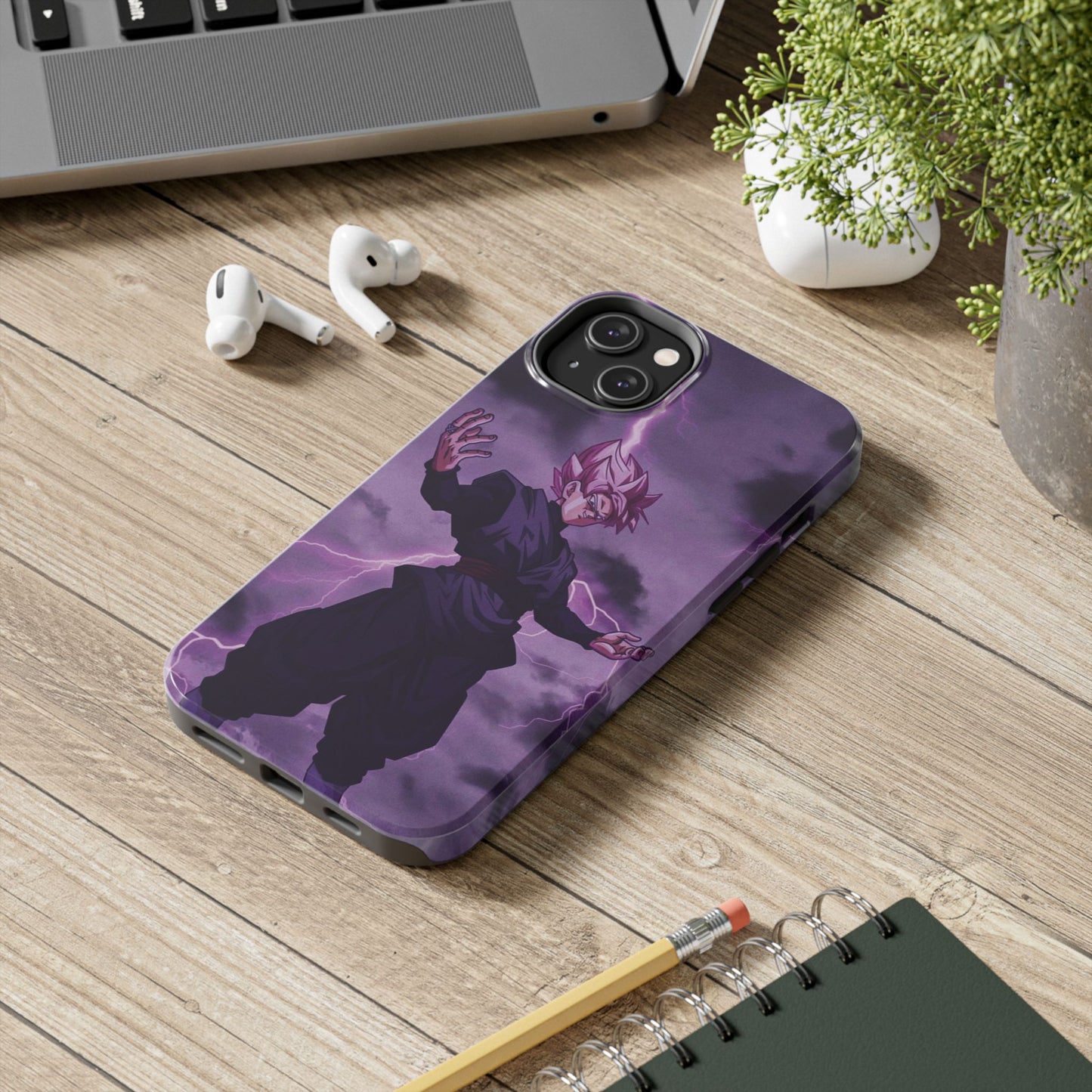 Black Goku Anime Tough Phone Case - Dragon Ball Z Inspired Design