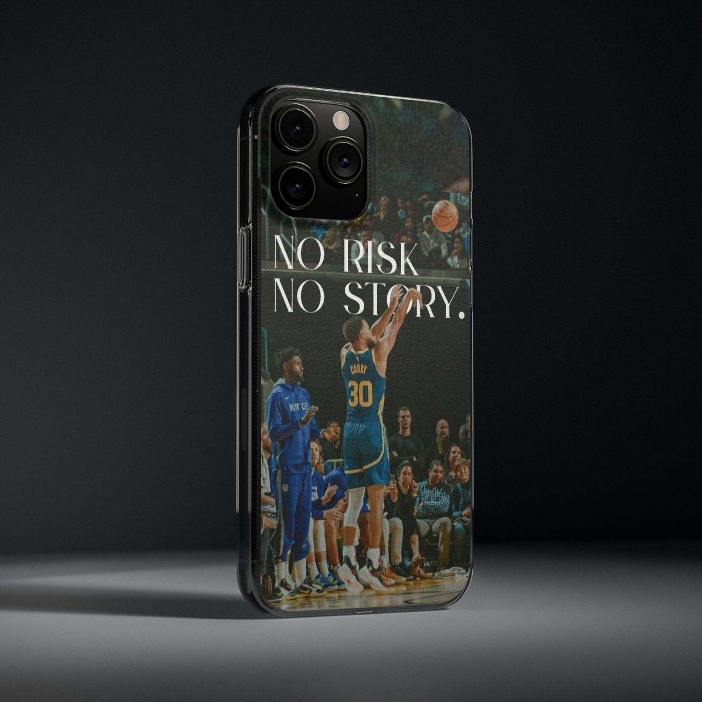 Steph Curry Motivational Soft Phone Case - No Risk, No Story for Sports Lovers