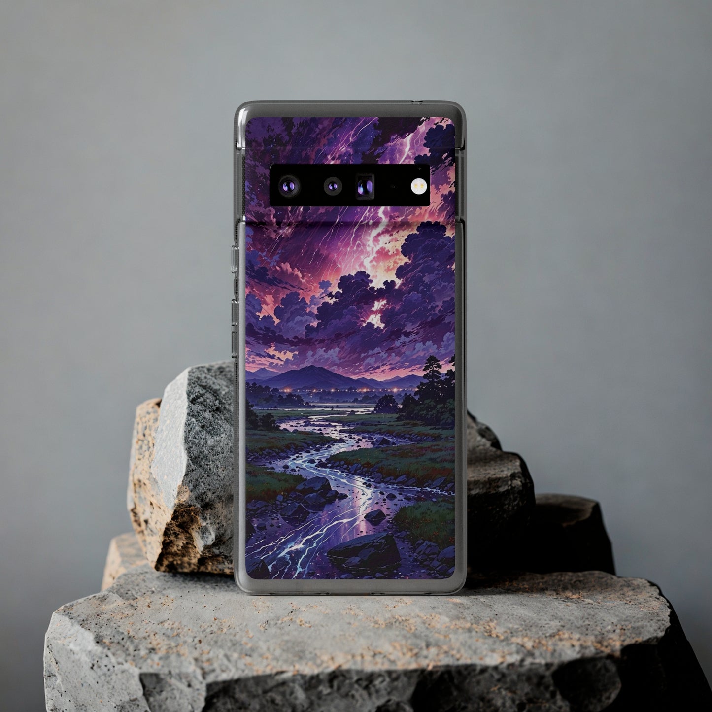 Scenic Nature Soft Phone Case - Stunning Landscape Design for Wilderness Lovers