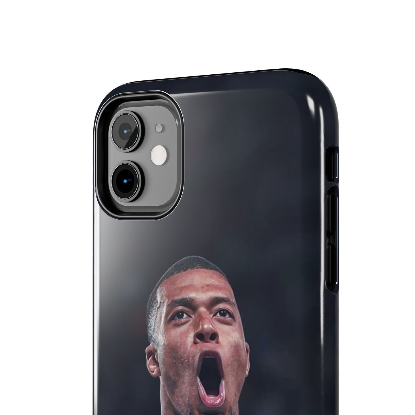 Kylian Mbappé Sporty Tough Phone Case with Goal Celebration Design