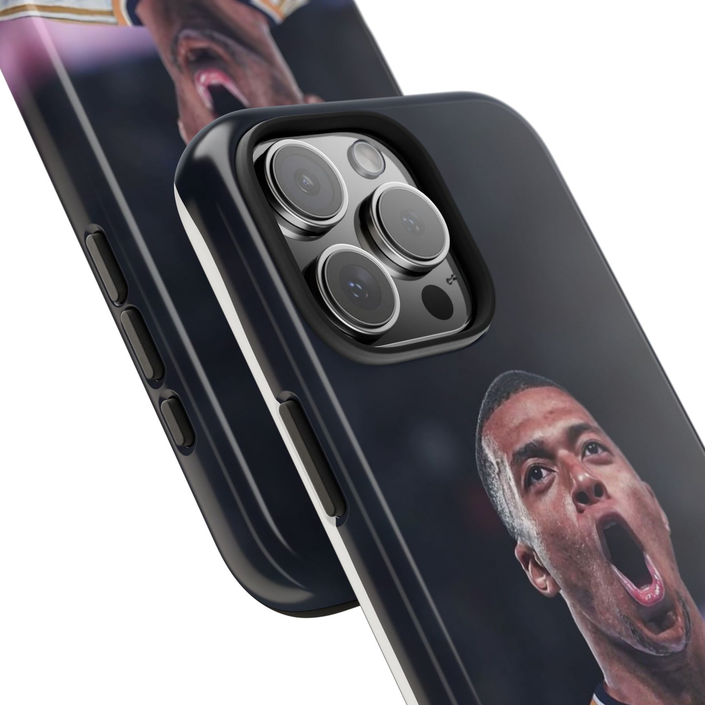 Kylian Mbappé Sporty Tough Phone Case with Goal Celebration Design