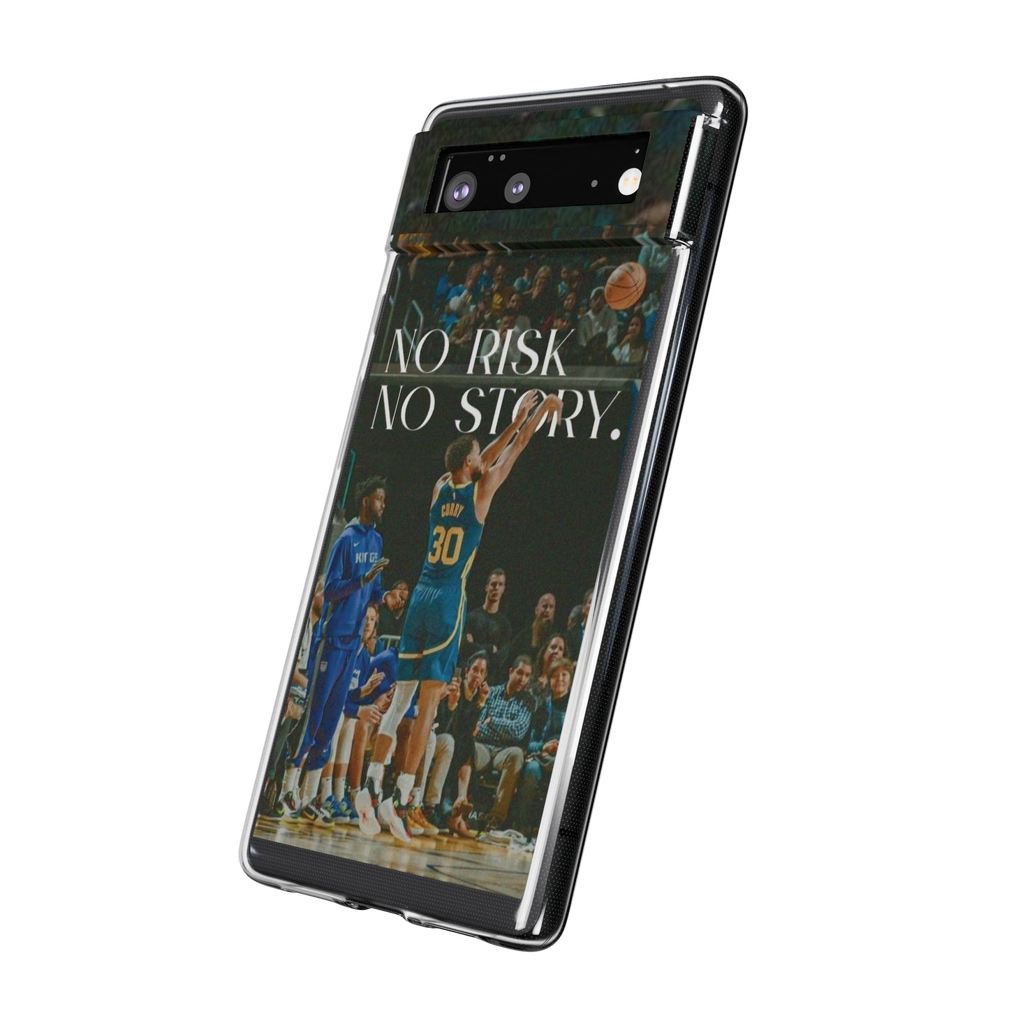 Steph Curry Motivational Soft Phone Case - No Risk, No Story for Sports Lovers