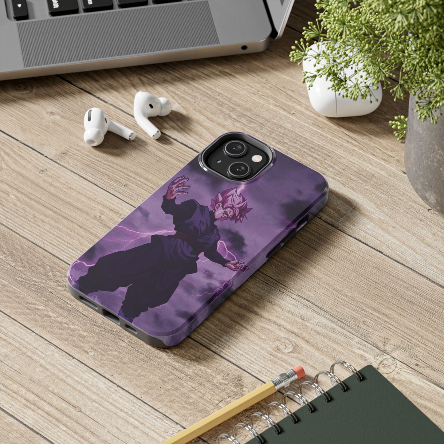 Black Goku Anime Tough Phone Case - Dragon Ball Z Inspired Design