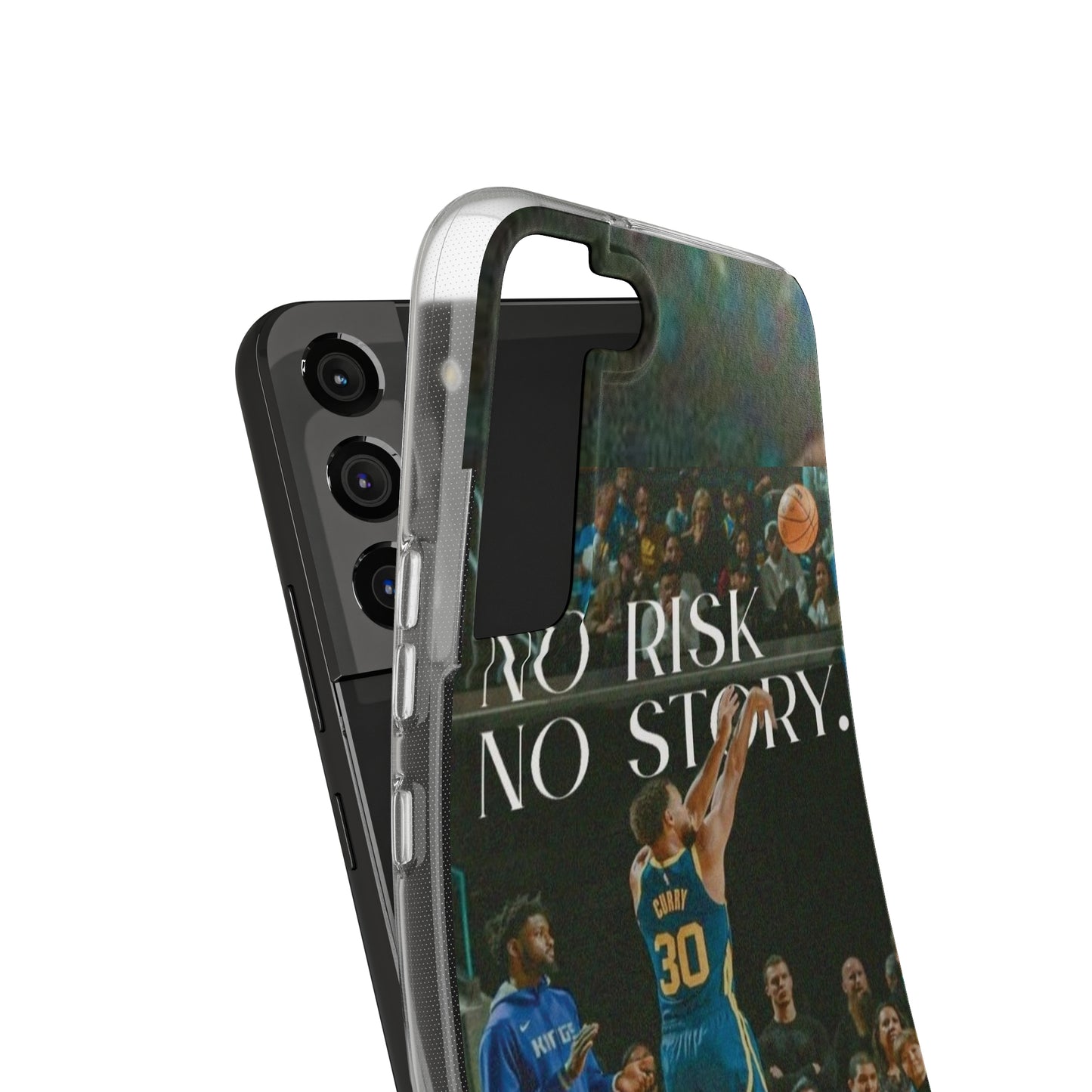 Steph Curry Motivational Soft Phone Case - No Risk, No Story for Sports Lovers