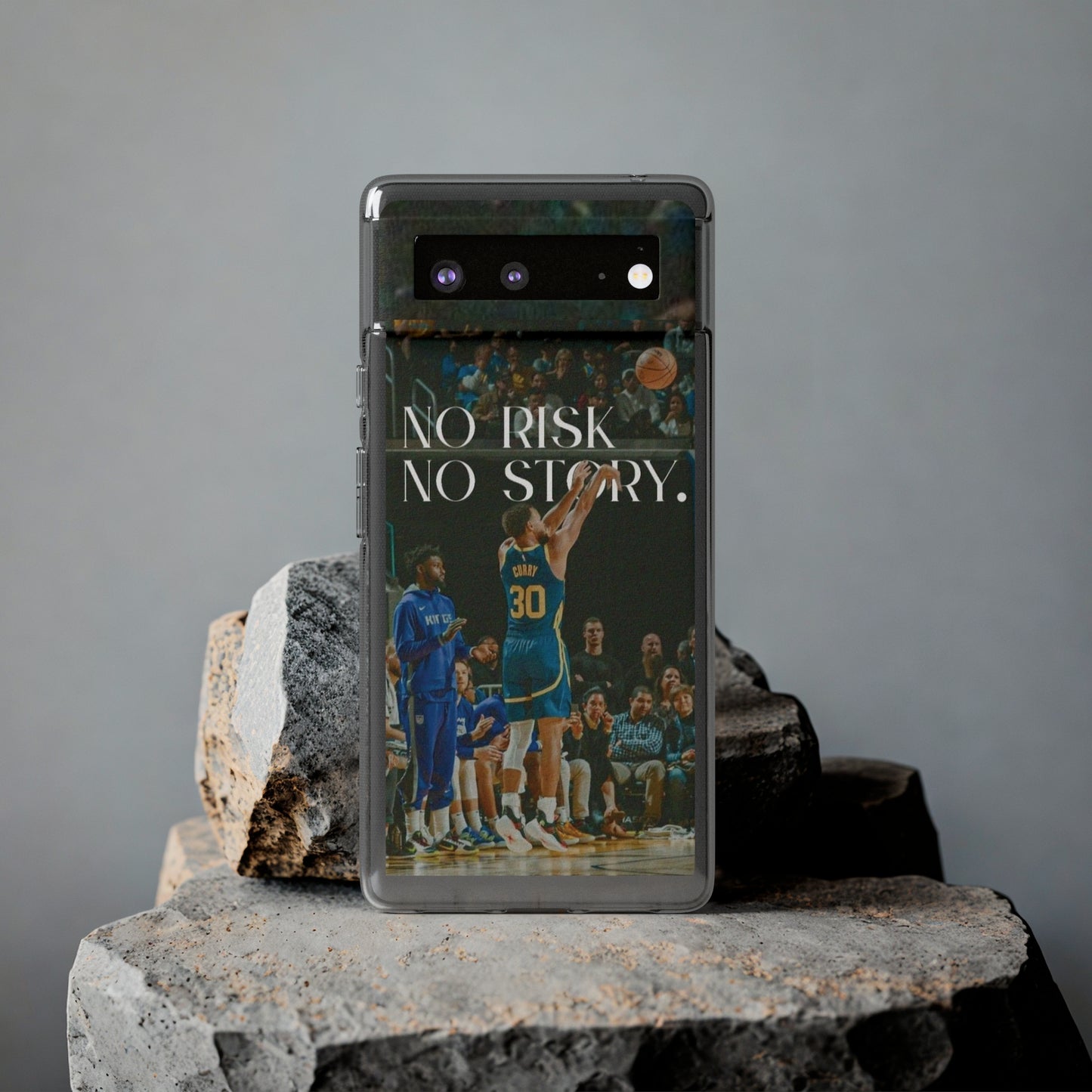 Steph Curry Motivational Soft Phone Case - No Risk, No Story for Sports Lovers