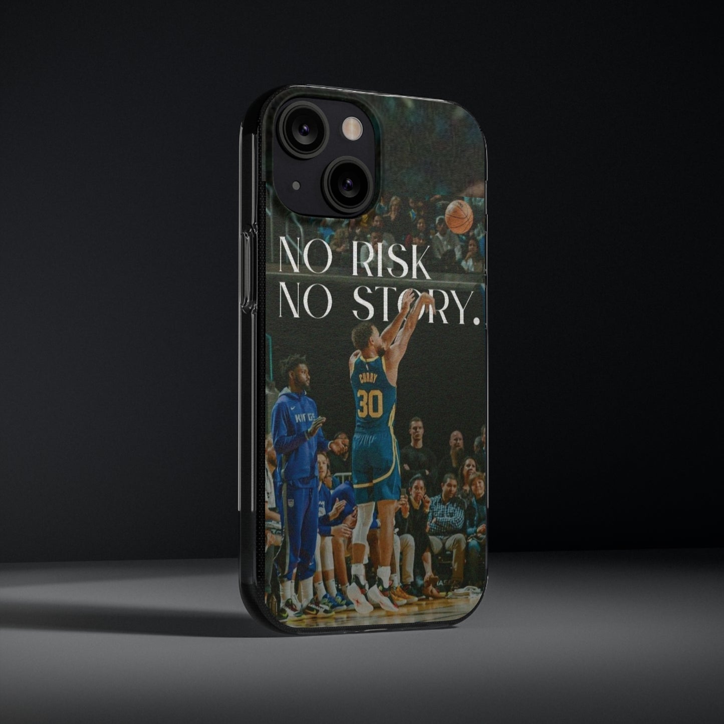 Steph Curry Motivational Soft Phone Case - No Risk, No Story for Sports Lovers