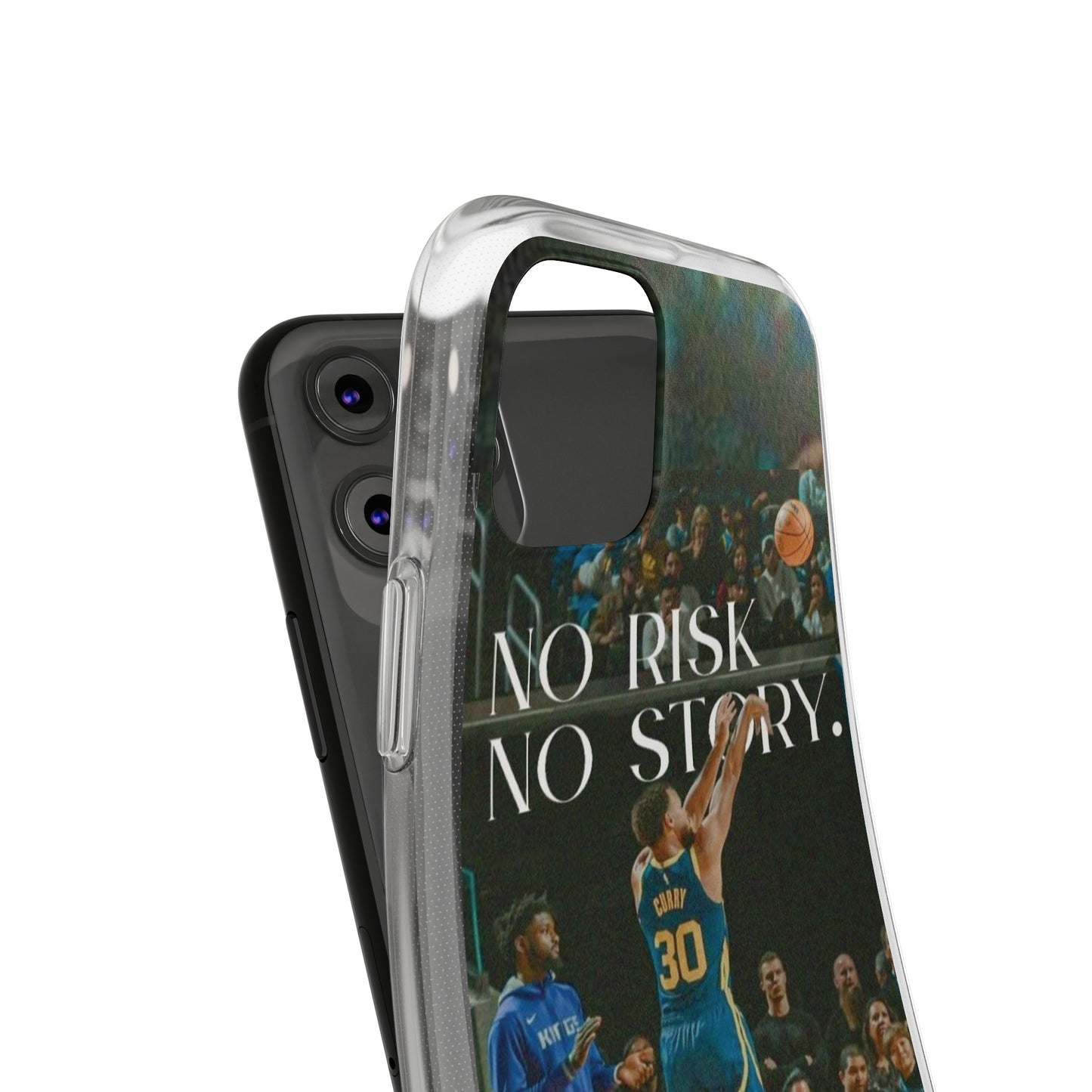 Steph Curry Motivational Soft Phone Case - No Risk, No Story for Sports Lovers